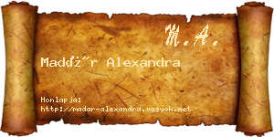 Madár Alexandra névjegykártya